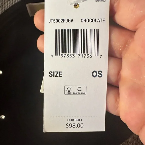 Michael Kors Monogram Bucket Hat in Chocolate - Picture 3 of 3